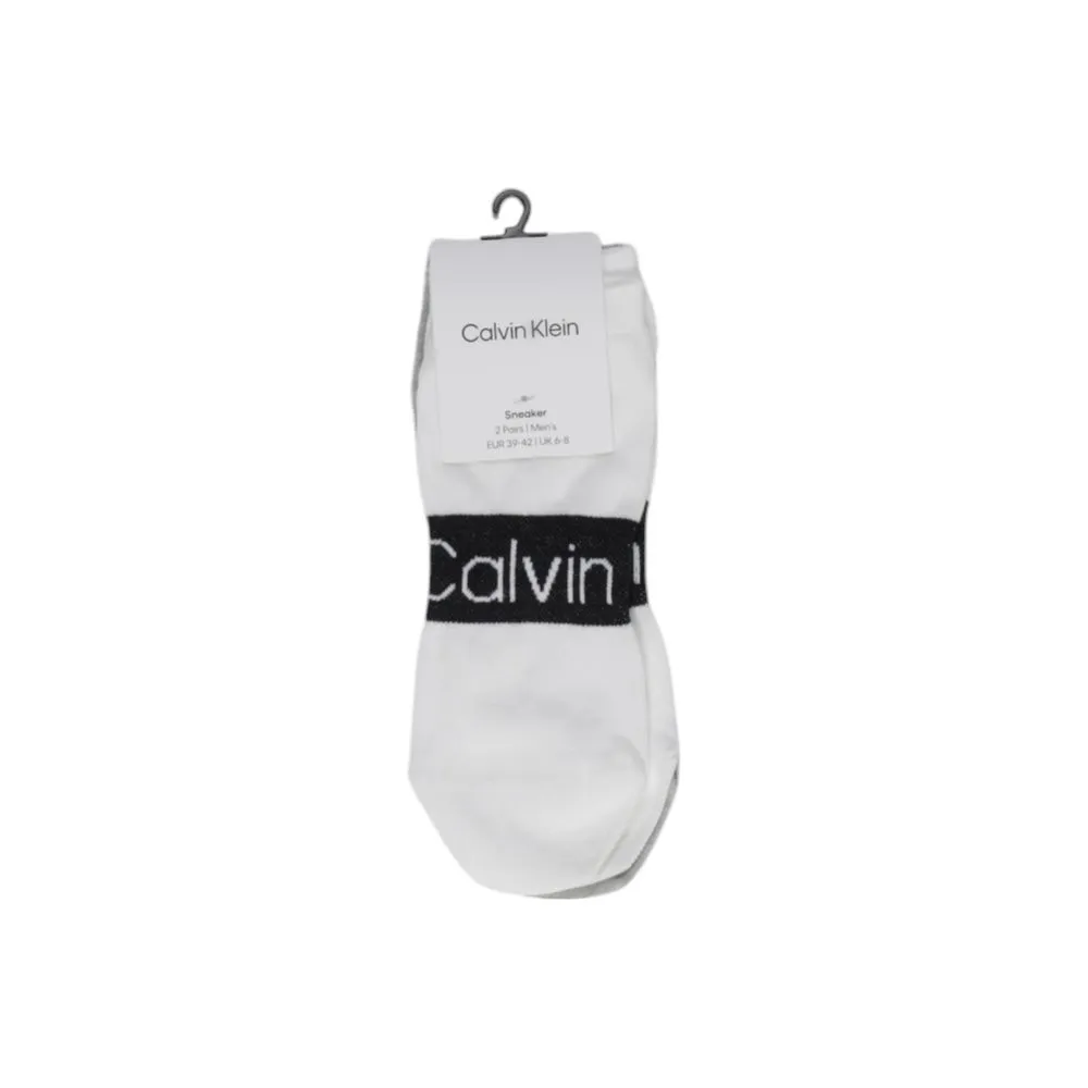 Calvin Klein Men's White Cotton Sock