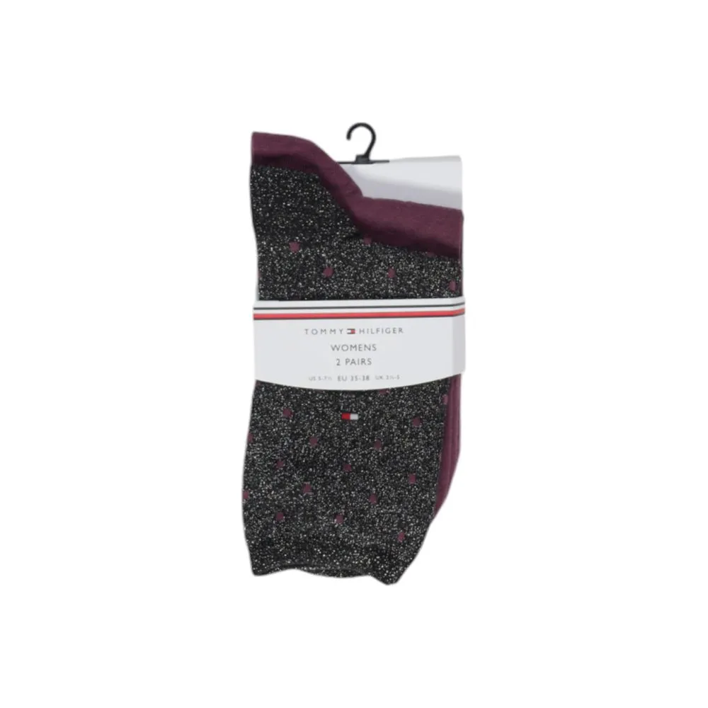 Tommy Hilfiger Women's Black Cotton Tights & Sock