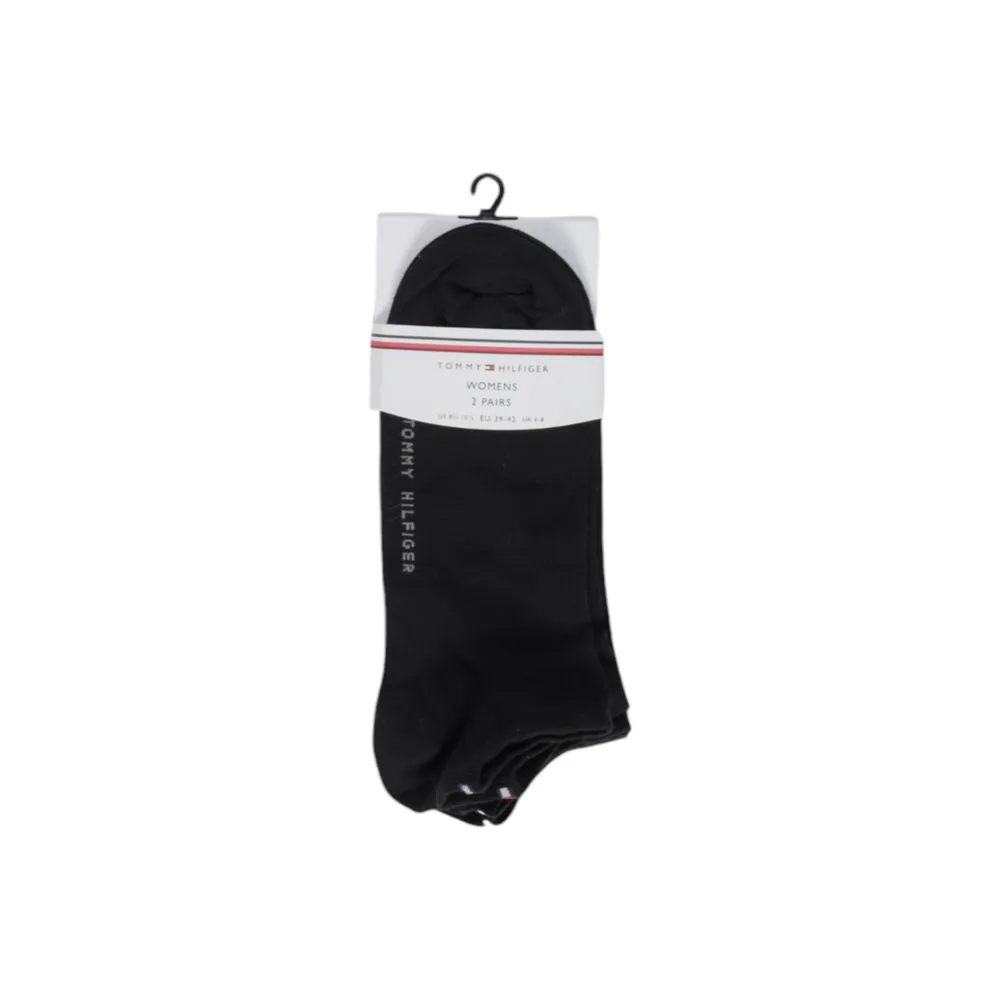 Tommy Hilfiger Women's Black Cotton Tights & Sock