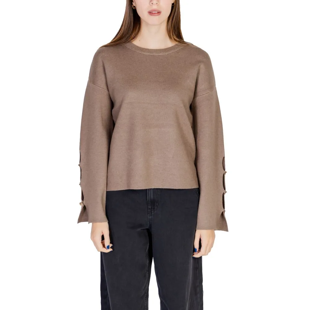 Vila Clothes Women's Gray Viscose Tops & T-Shirt