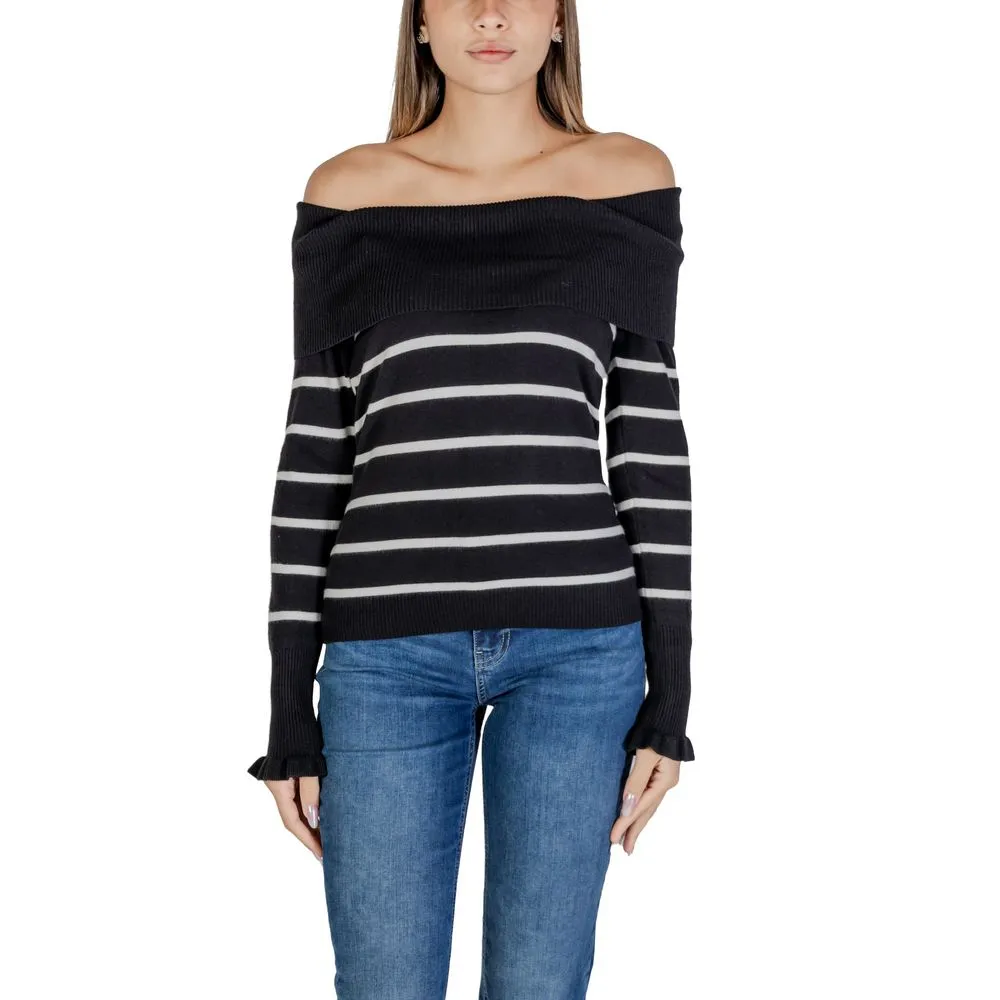 Sandro Ferrone Women's Black And White Viscose Sweater