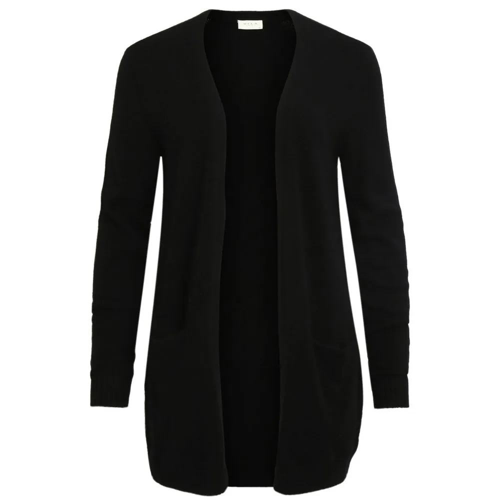 Vila Clothes Women's Black Viscose Cardigan