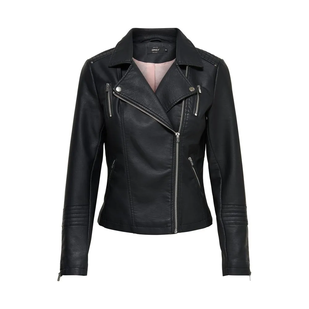 Only Women's Black Viscose Jackets & Coat