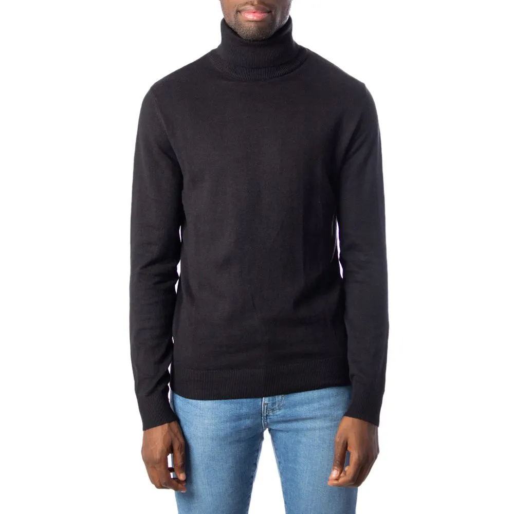 Jack Jones Men's Black Cotton Sweater