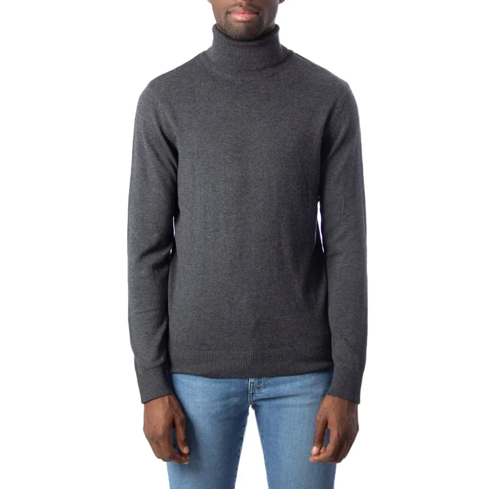 Jack Jones Men's Gray Cotton Sweater