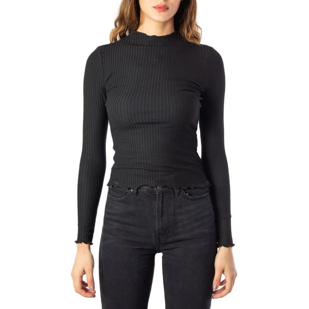 Only Women's Black Polyester Sweater