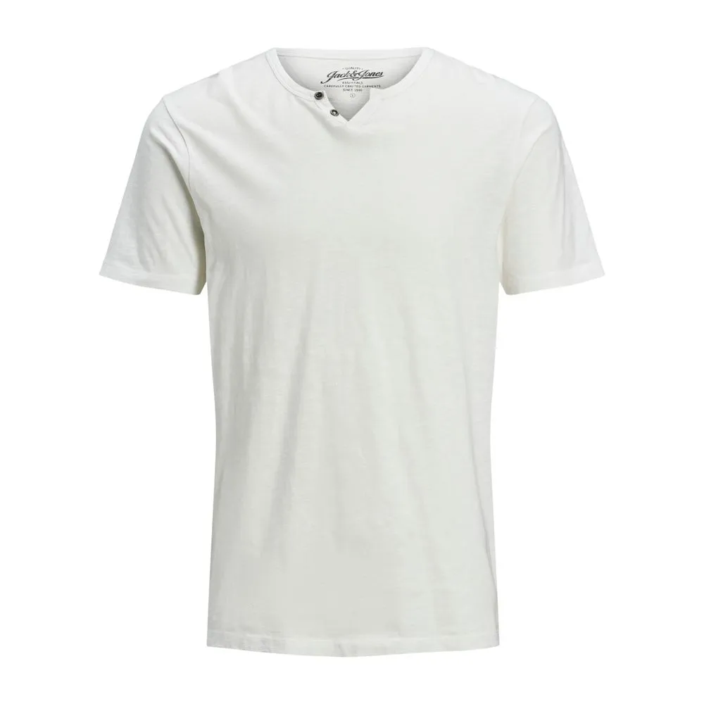 Jack Jones Men's Cream Cotton Cotton T-Shirt