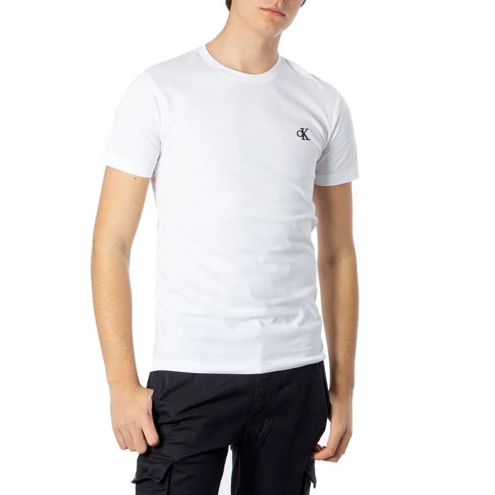 Calvin Klein Jeans Men's White Cotton T-Shirt