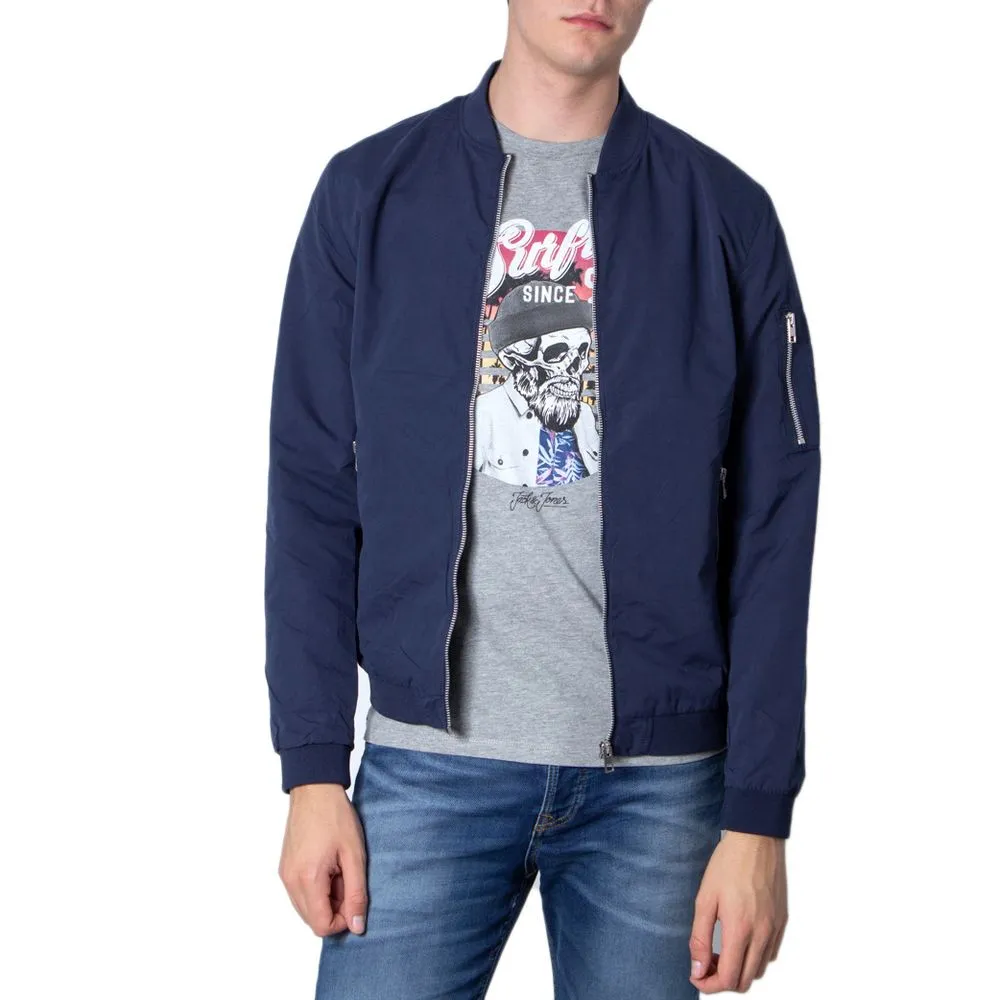 Jack Jones Men's Blue Polyester Jacket