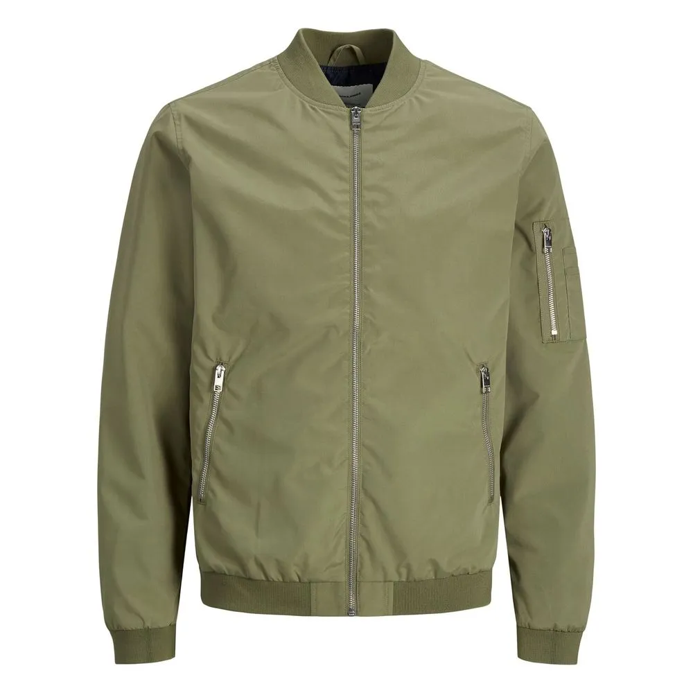 Jack Jones Men's Green Polyester Jacket