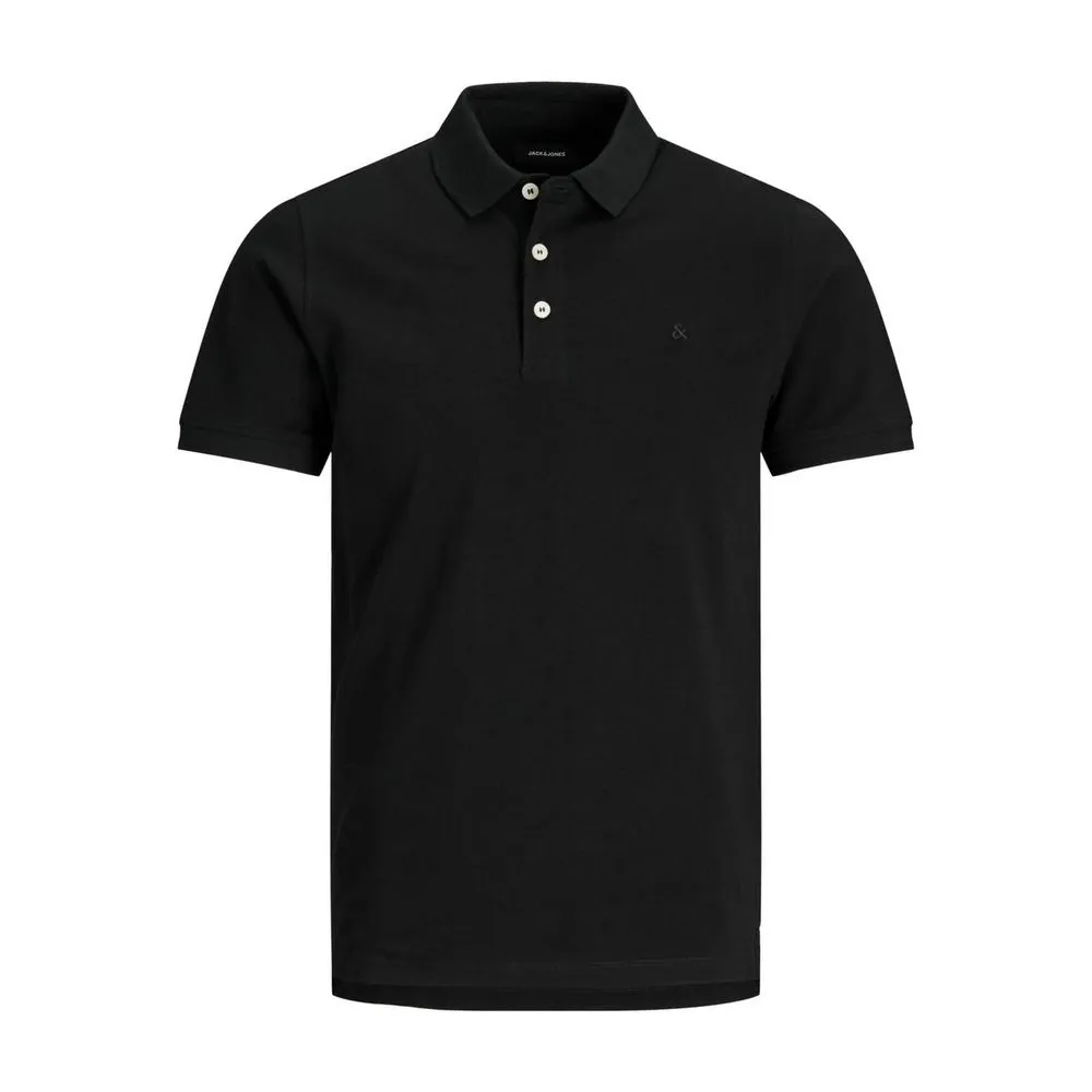 Jack Jones Men's Black Cotton Polo Shirt