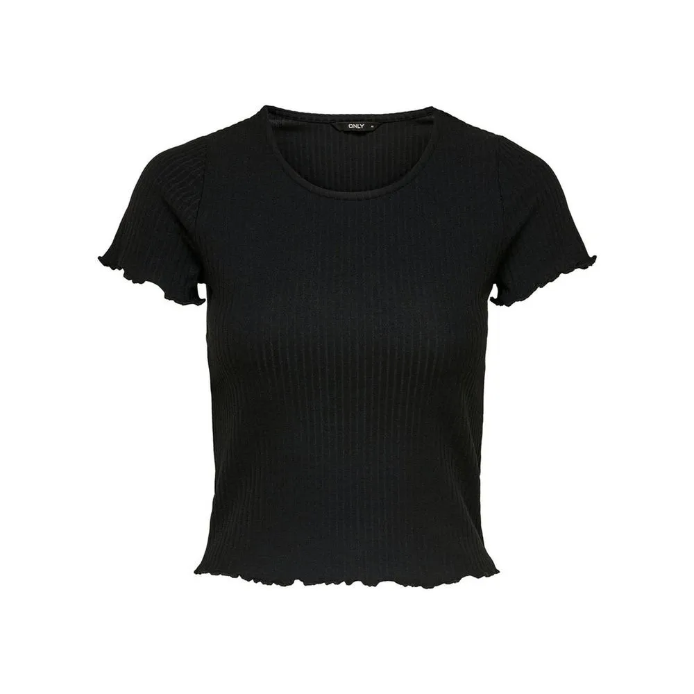 Only Women's Black Polyester Tops & T-Shirt