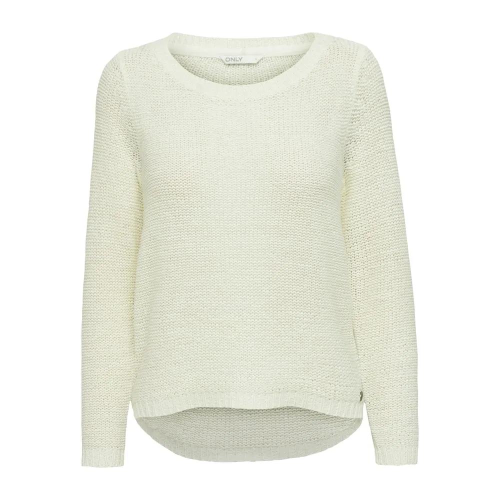 Only Women's White Polyester Sweater