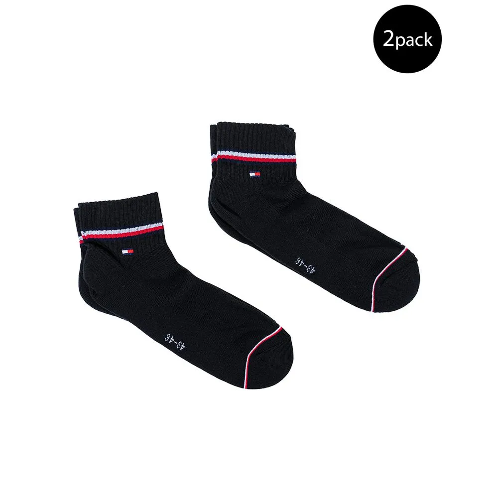 Tommy Hilfiger Men's Black Cotton Sock
