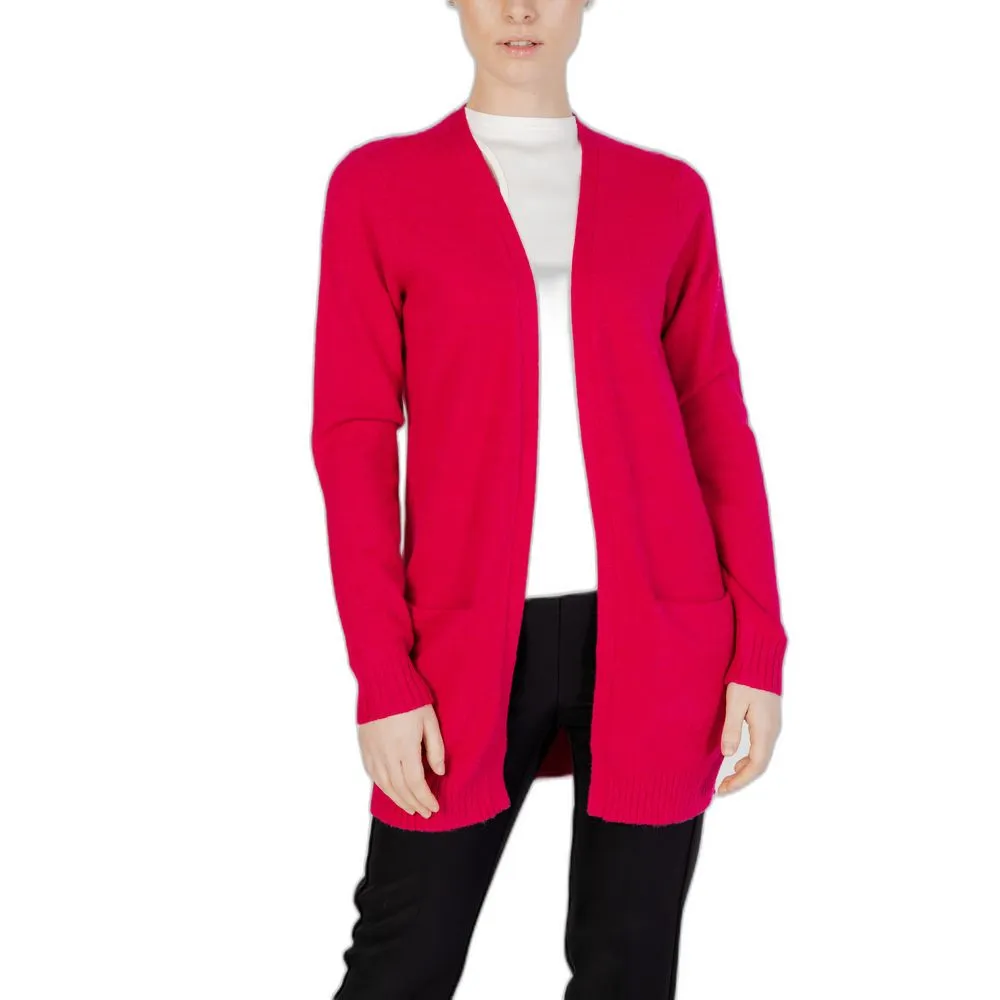 Pink Polyester Cardigan