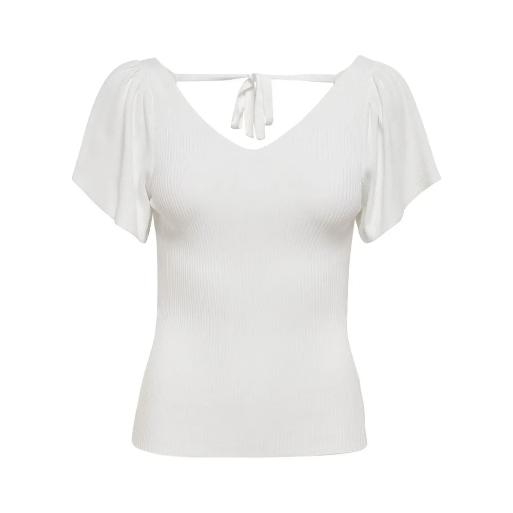 Only Women's White Polyamide Tops & T-Shirt