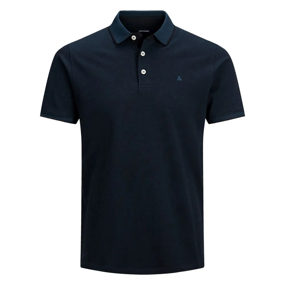 Jack Jones Men's Blue Cotton Polo Shirt