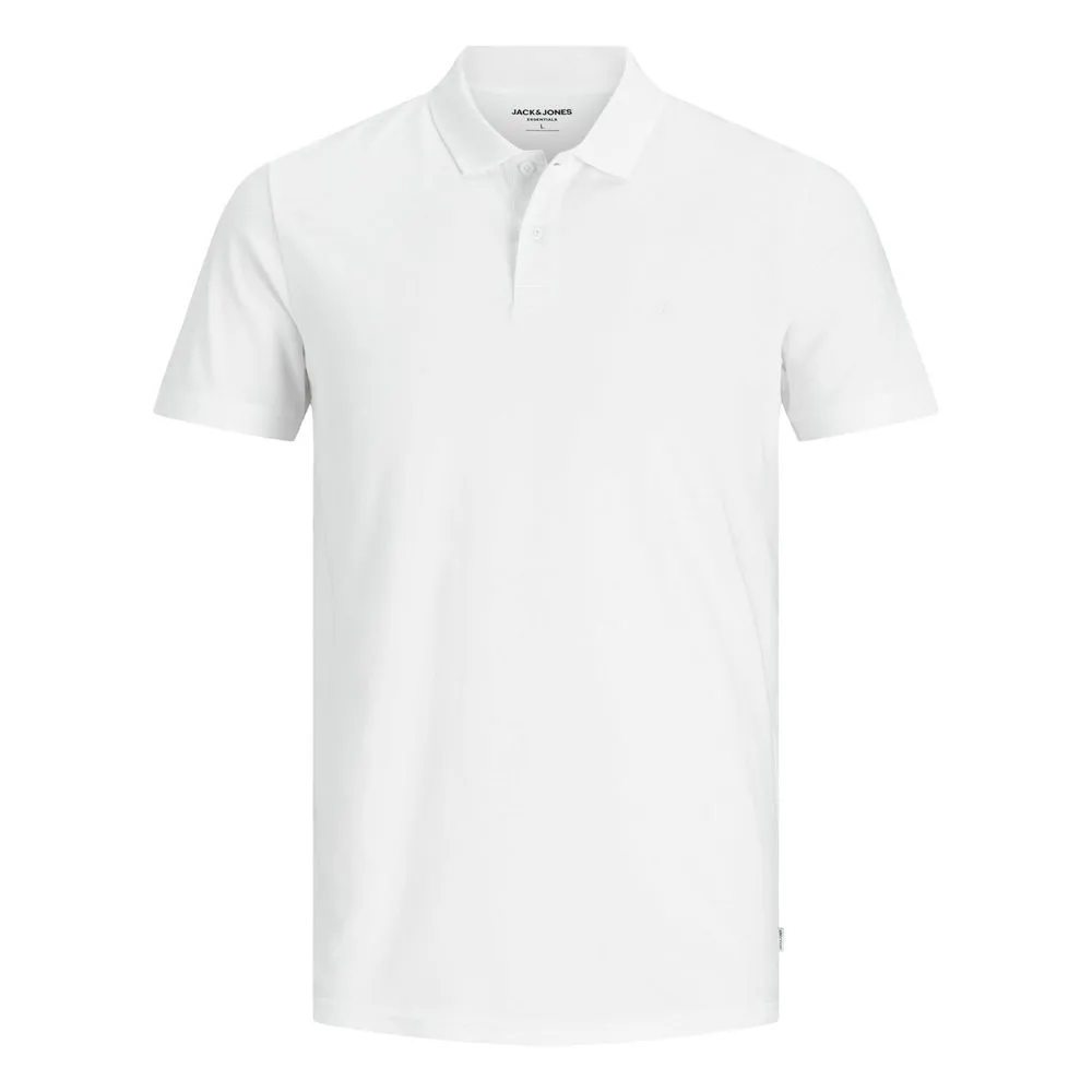 Jack Jones Men's White Cotton Polo Shirt
