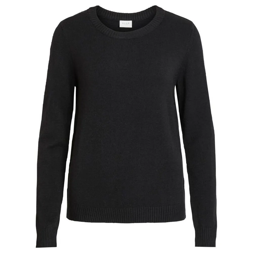 Vila Clothes Women's Black Viscose Sweater