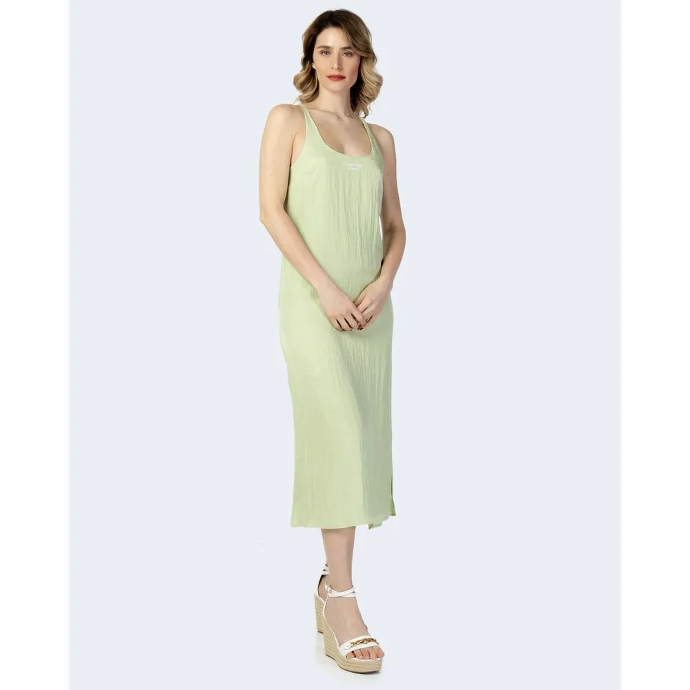 Calvin Klein Jeans Women's Green Tencel Dress