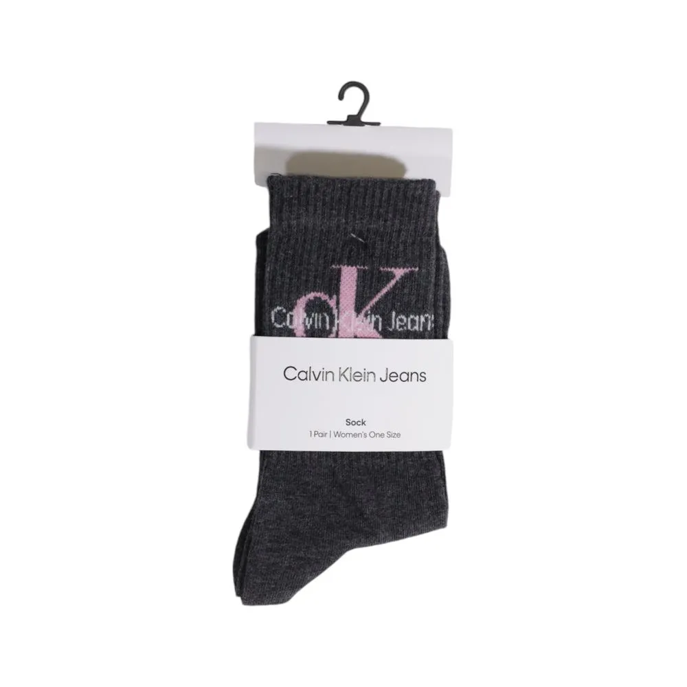 Calvin Klein Jeans Men's Gray Cotton Sock