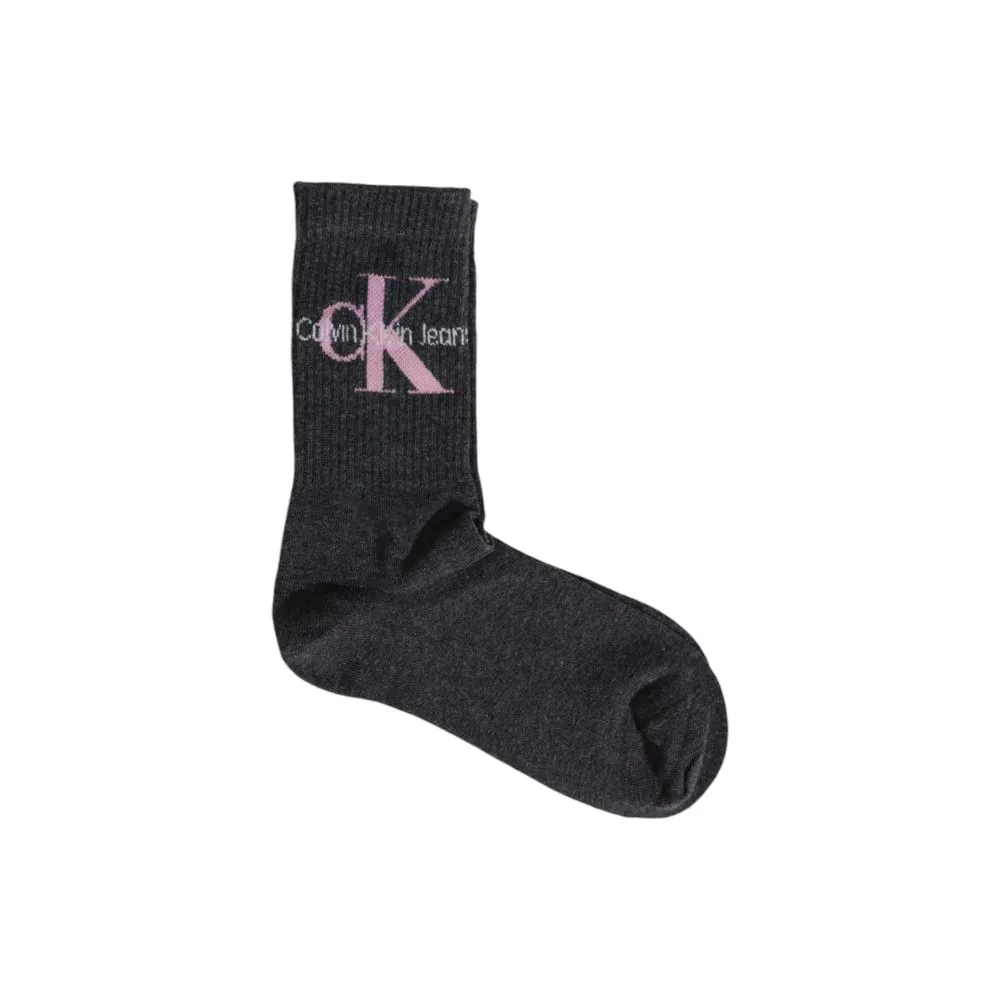 Calvin Klein Jeans Men's Gray Cotton Sock