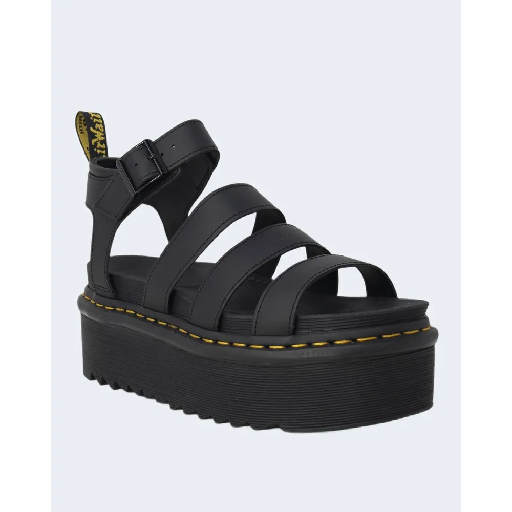 Dr. Martens Women's Black Leather Flat Shoe