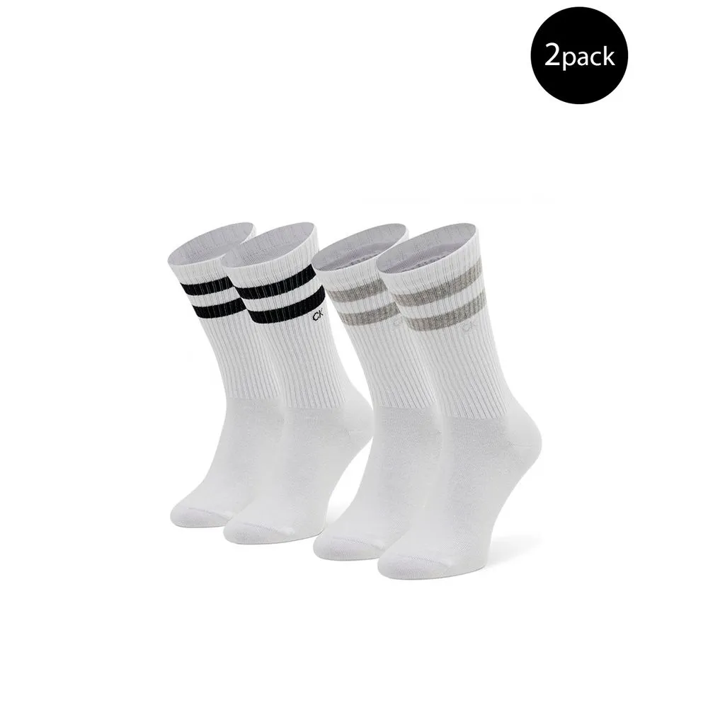 Calvin Klein Men's White Cotton Sock