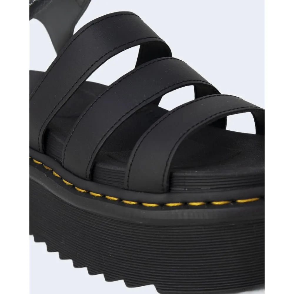 Dr. Martens Women's Black Leather Flat Shoe