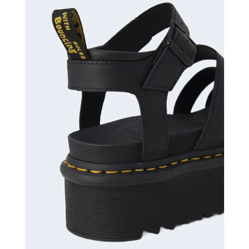 Dr. Martens Women's Black Leather Flat Shoe