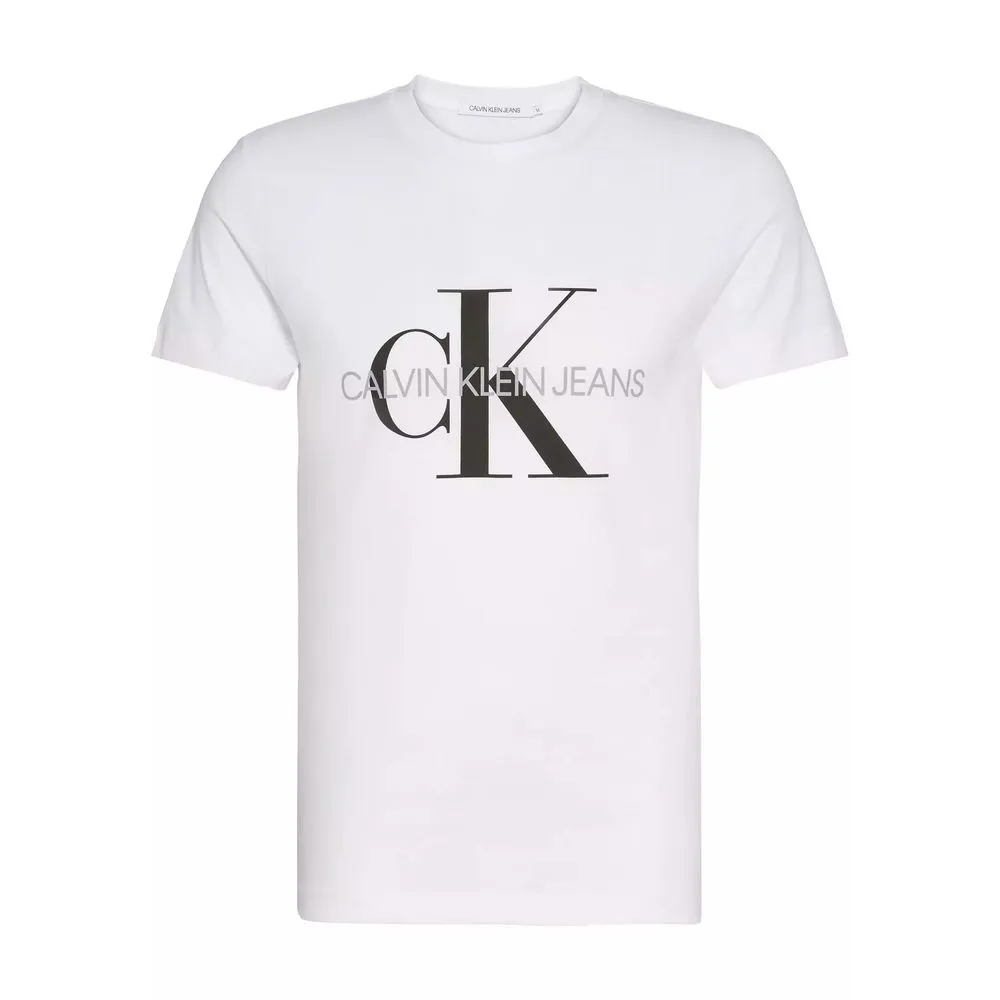 Calvin Klein Jeans Men's White Cotton T-Shirt