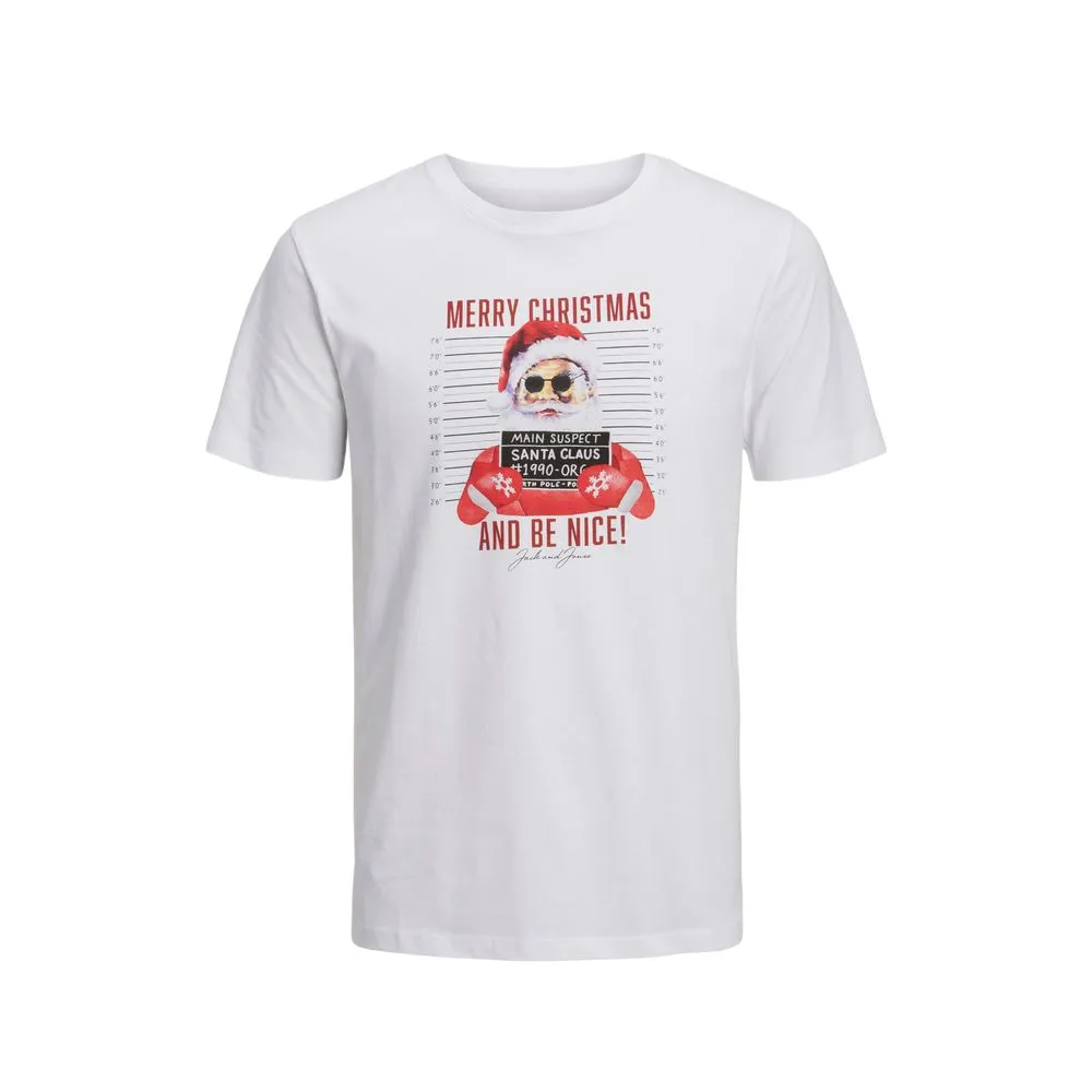 Jack Jones Men's White Cotton T-Shirt