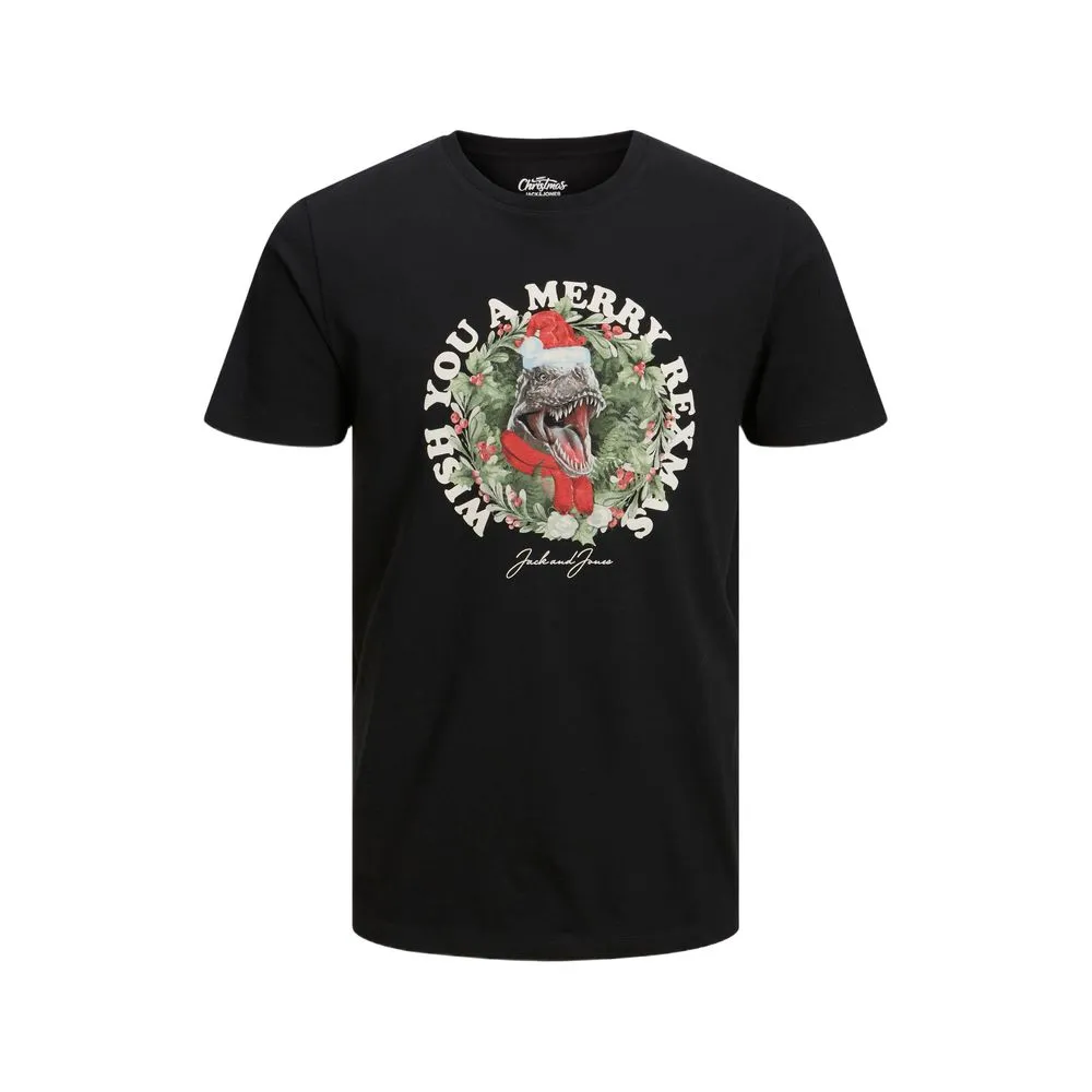 Jack Jones Men's Black Cotton T-Shirt
