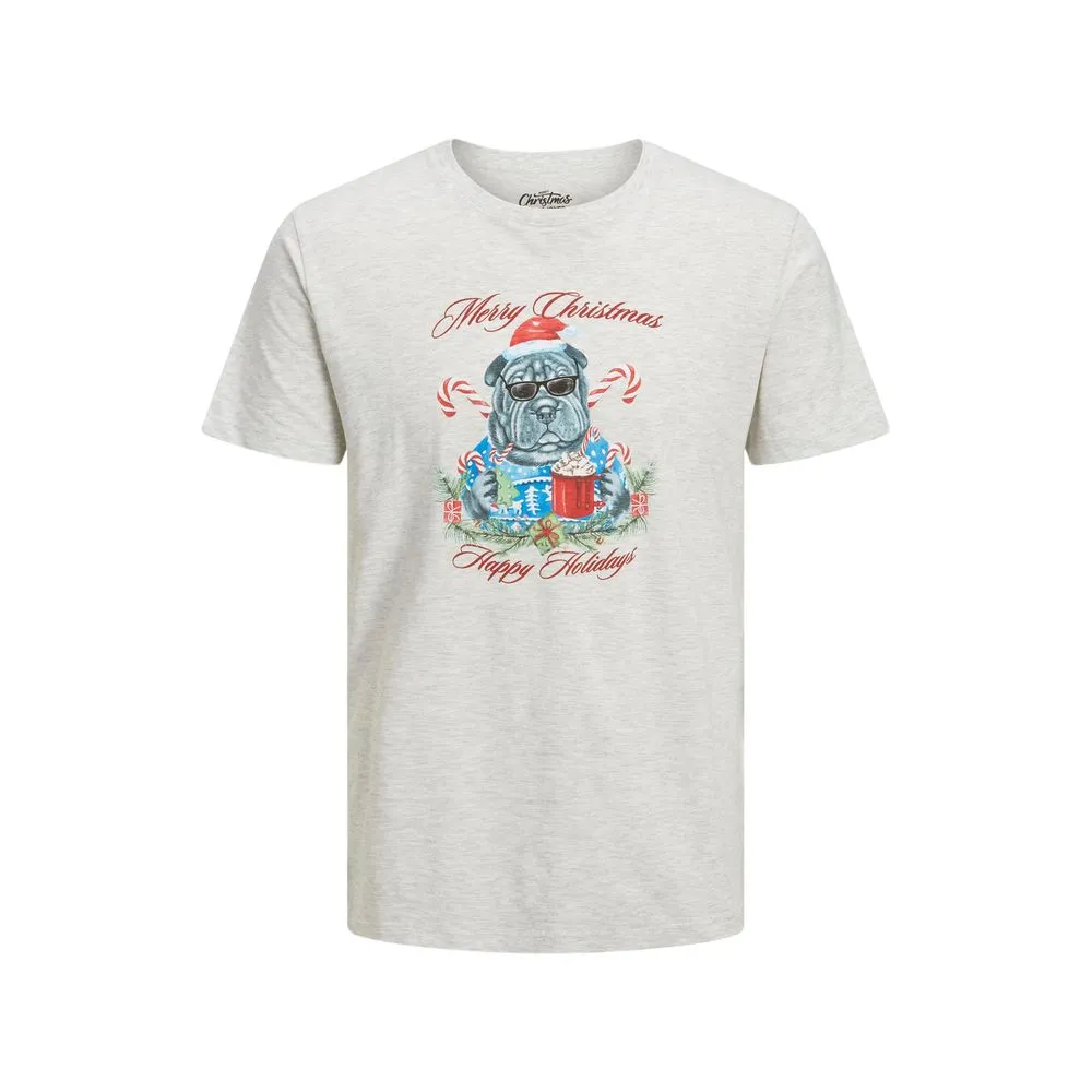 Jack Jones Men's Gray Cotton T-Shirt