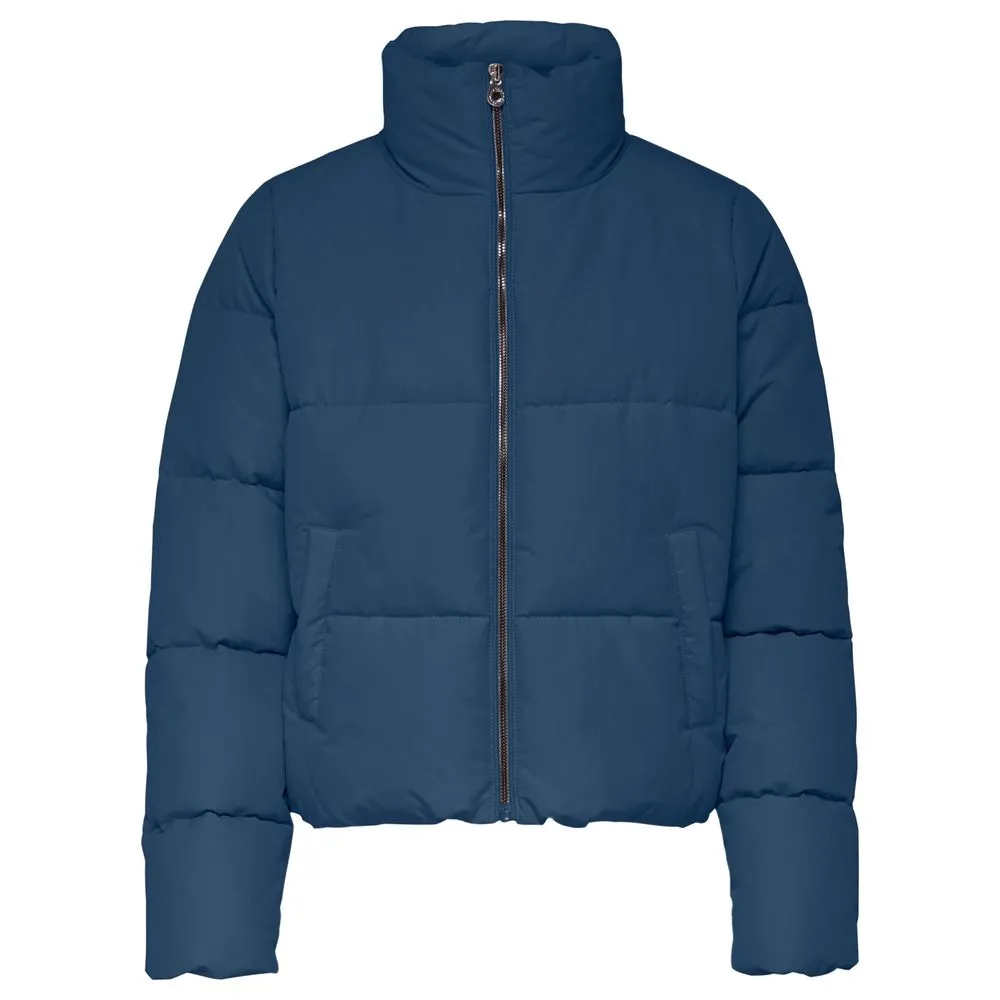 Only Women's Blue Polyester Jackets & Coat