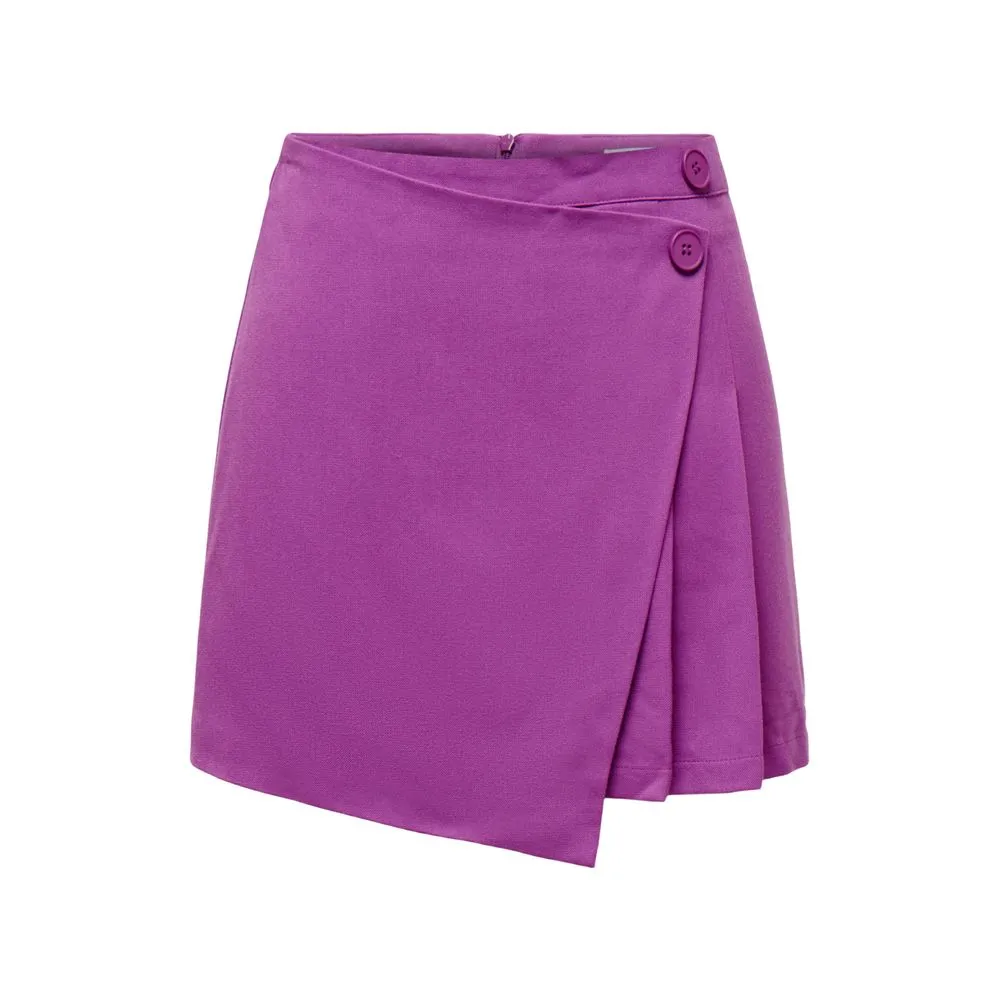 Only Women's Purple Polyester Skirt
