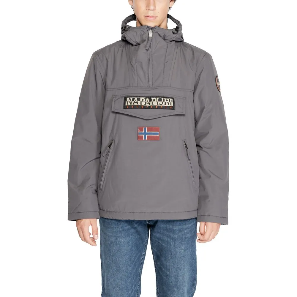 Napapijri Men's Gray Polyester Jacket