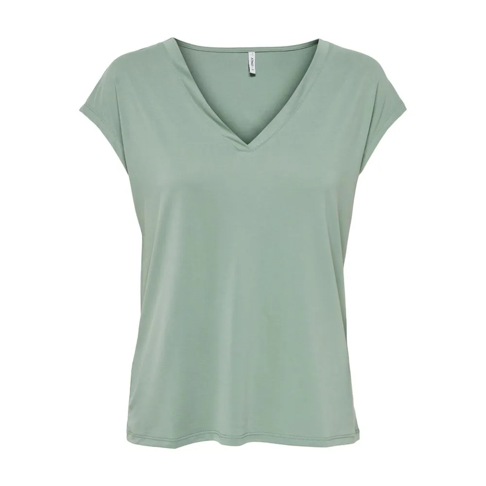 Only Women's Green Tencel Tops & T-Shirt