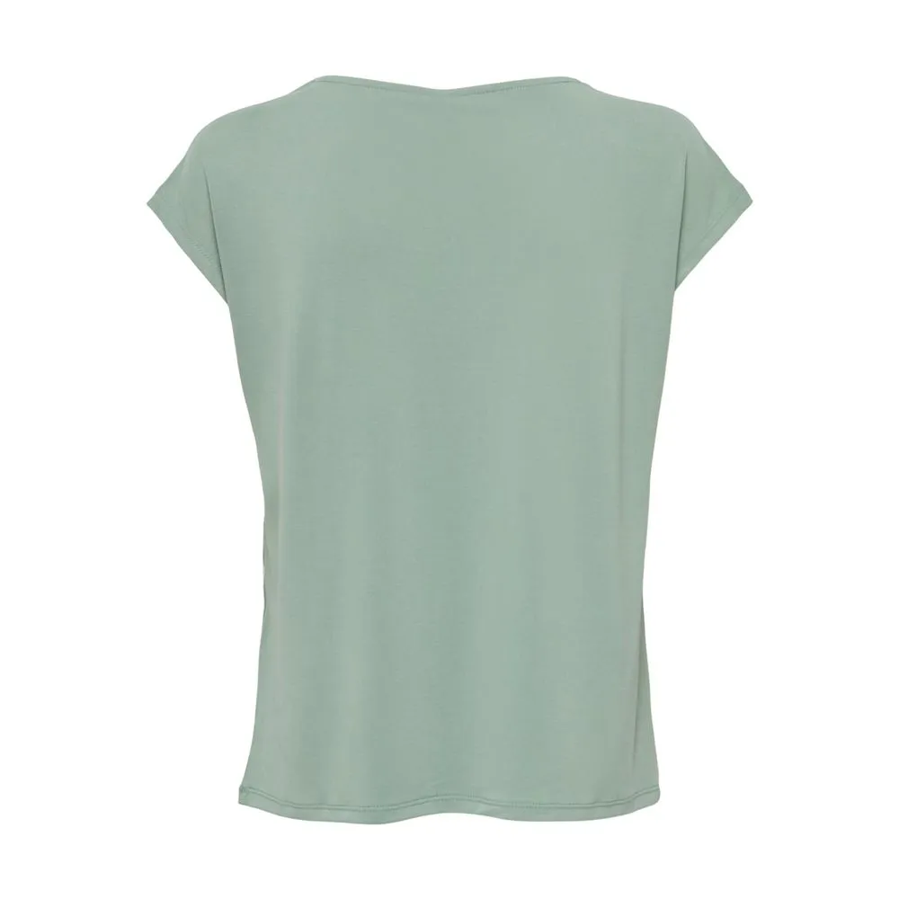 Only Women's Green Tencel Tops & T-Shirt