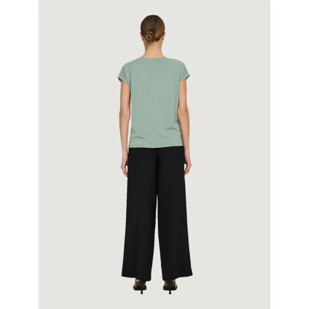 Only Women's Green Tencel Tops & T-Shirt
