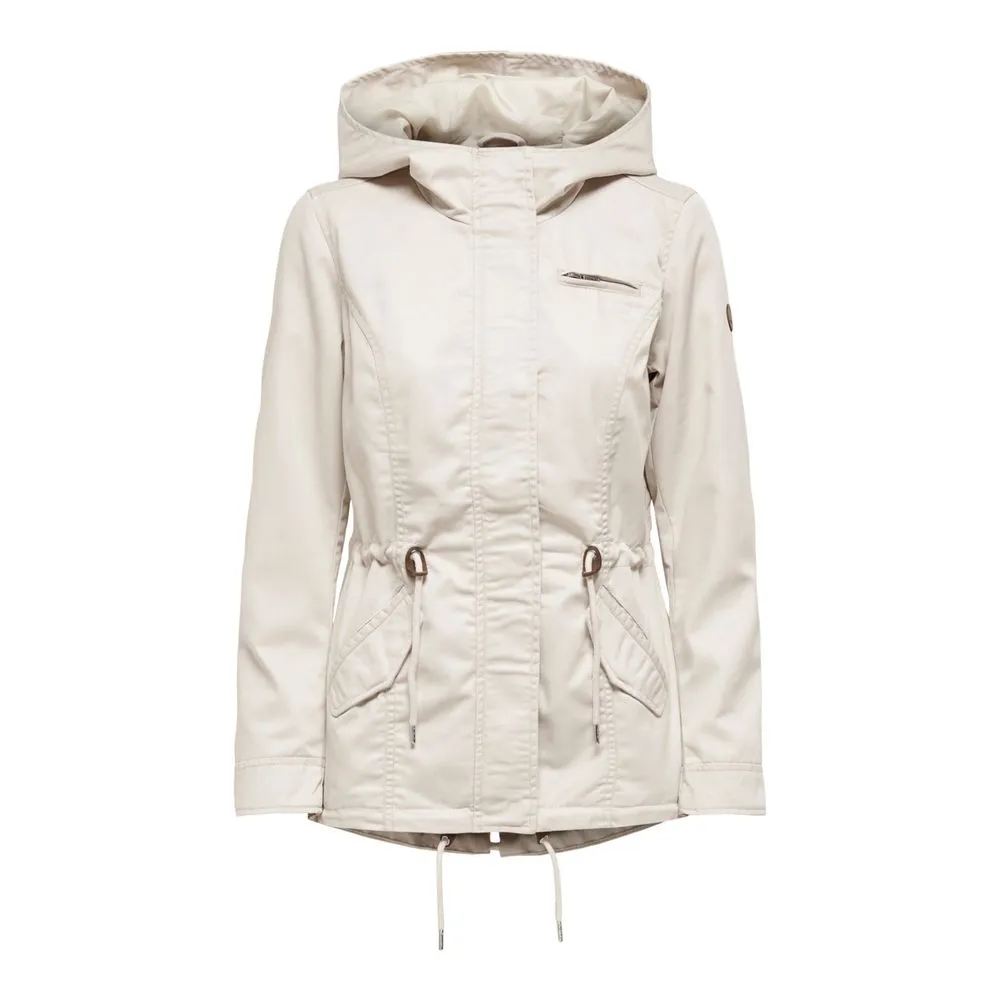 Only Women's Beige Polyester Jackets & Coat
