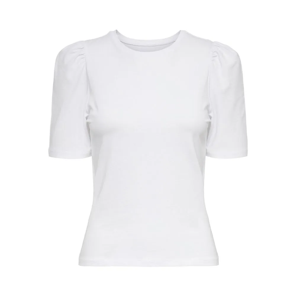 Only Women's White Cotton Tops & T-Shirt