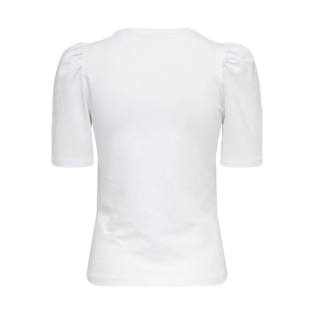 Only Women's White Cotton Tops & T-Shirt