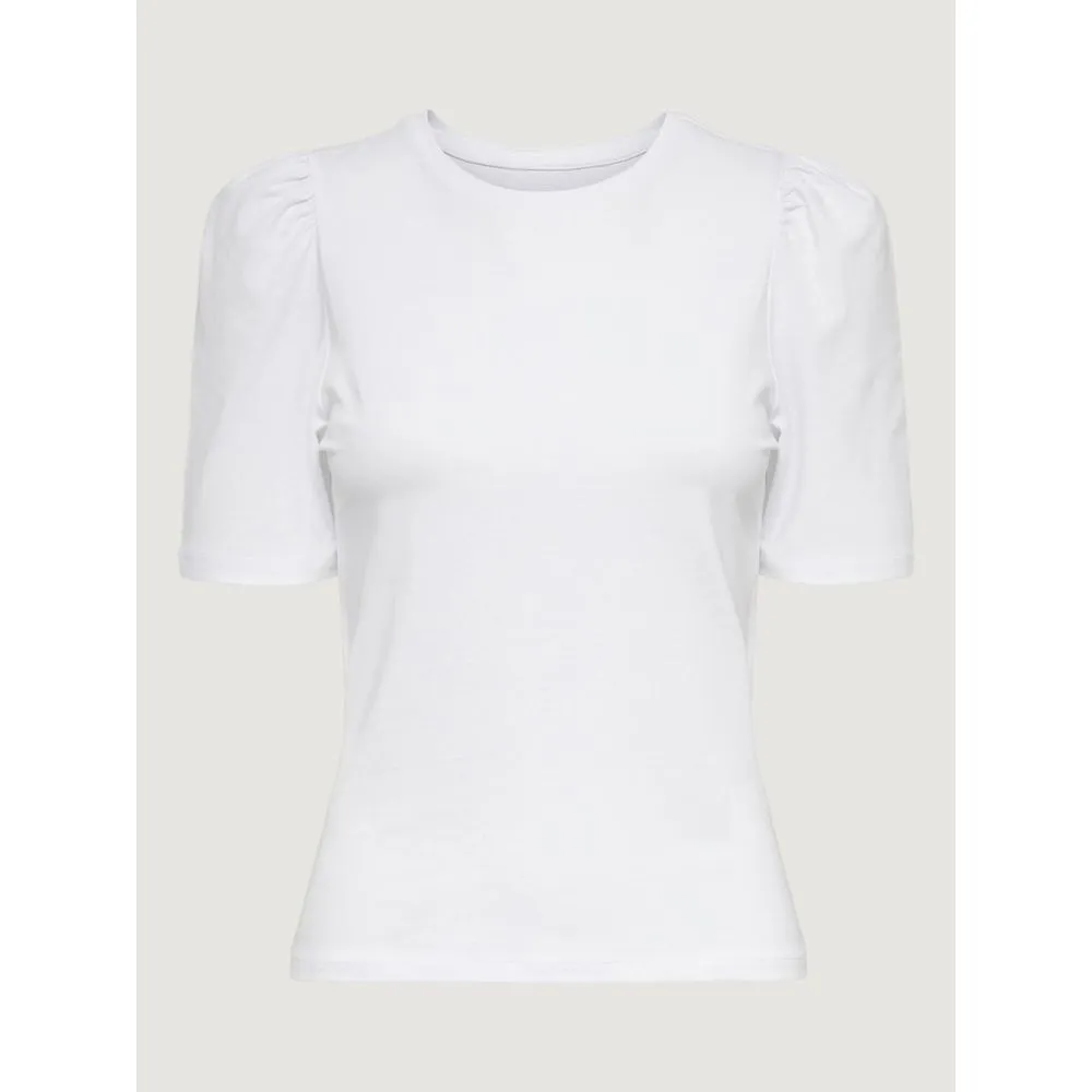 Only Women's White Cotton Tops & T-Shirt