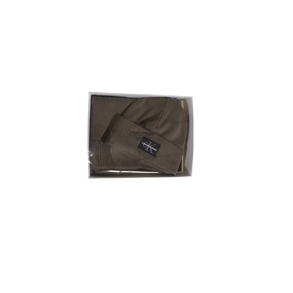 Calvin Klein Jeans Men's Brown Cotton Scarf