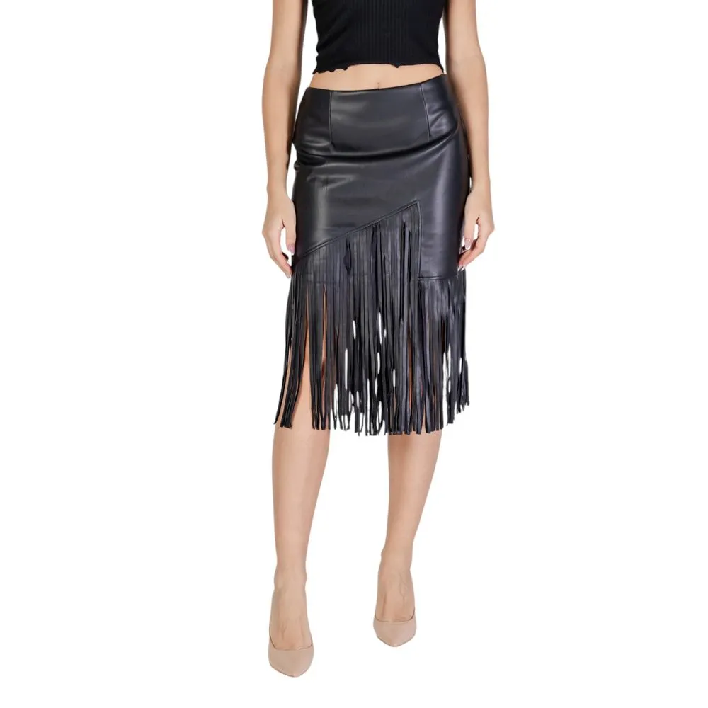 Vila Clothes Women's Black Polyethylene Skirt