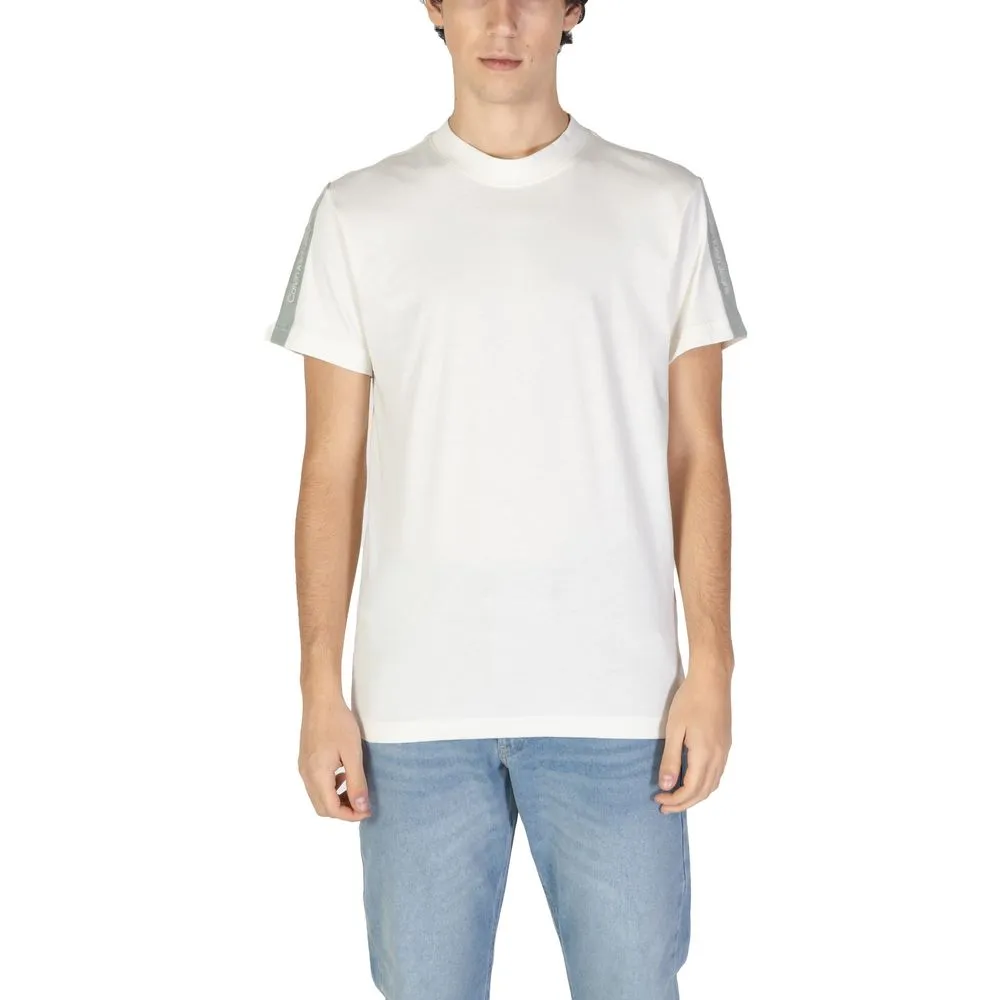 Calvin Klein Jeans Men's Beige Cotton T-Shirt