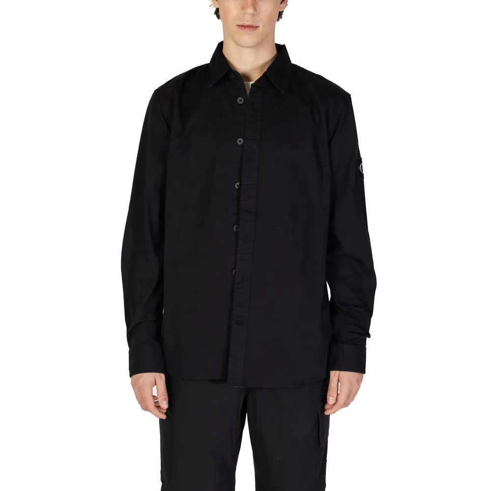 Calvin Klein Jeans Men's Black Cotton Shirt