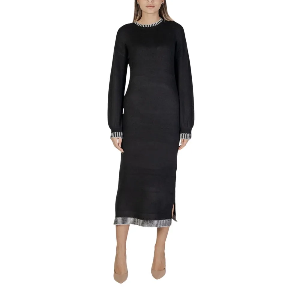 Vila Clothes Women's Black Polyester Dress