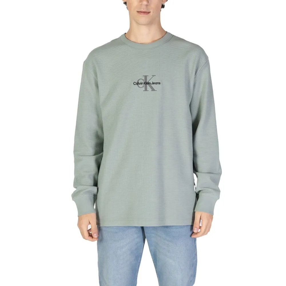 Calvin Klein Jeans Men's Green Cotton Sweater